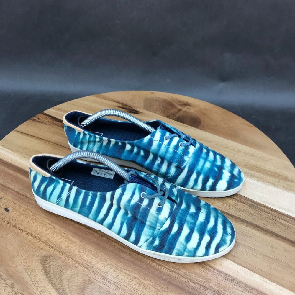 Reef Pennington Prints Blue Water Sneakers Low Top Lace Up Womens Size 7